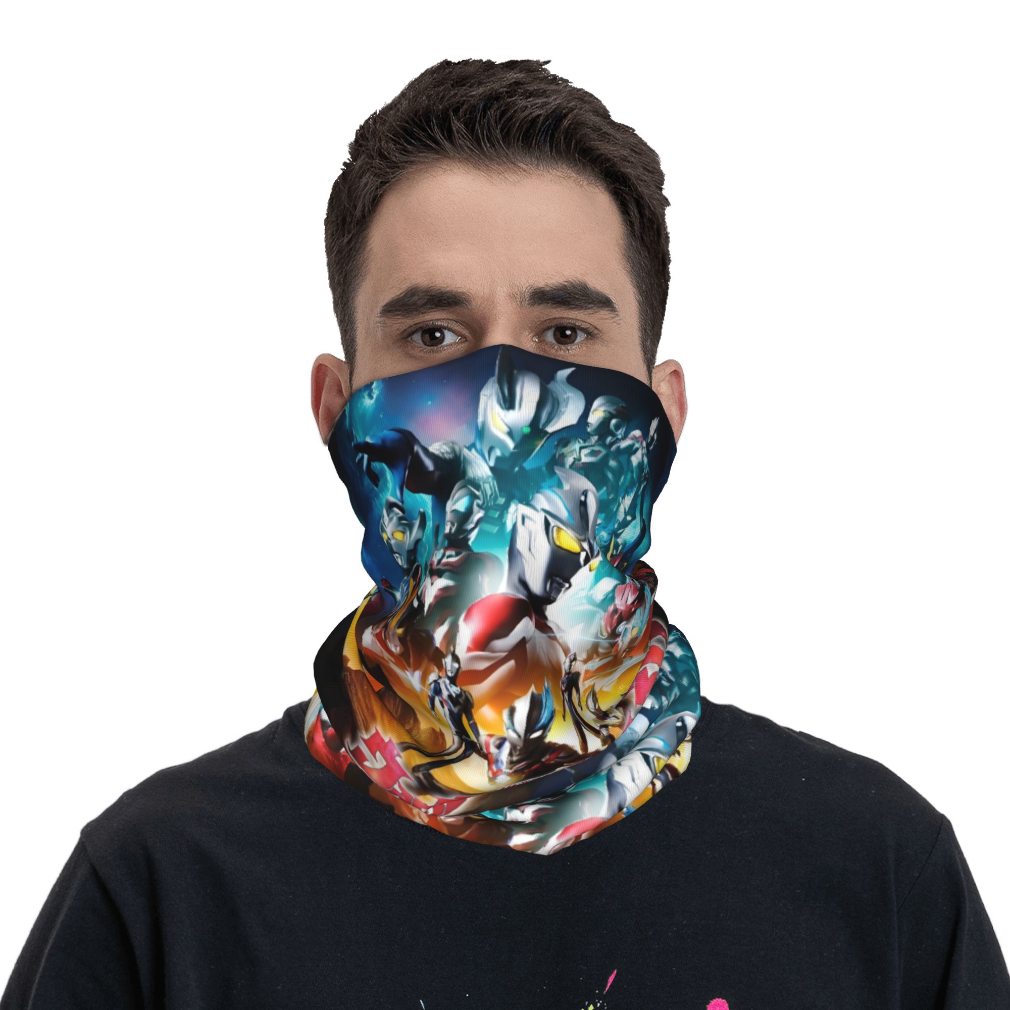 Neck Gaiter Fleece - Custom Ultraman Japan Comic Bandana Winter