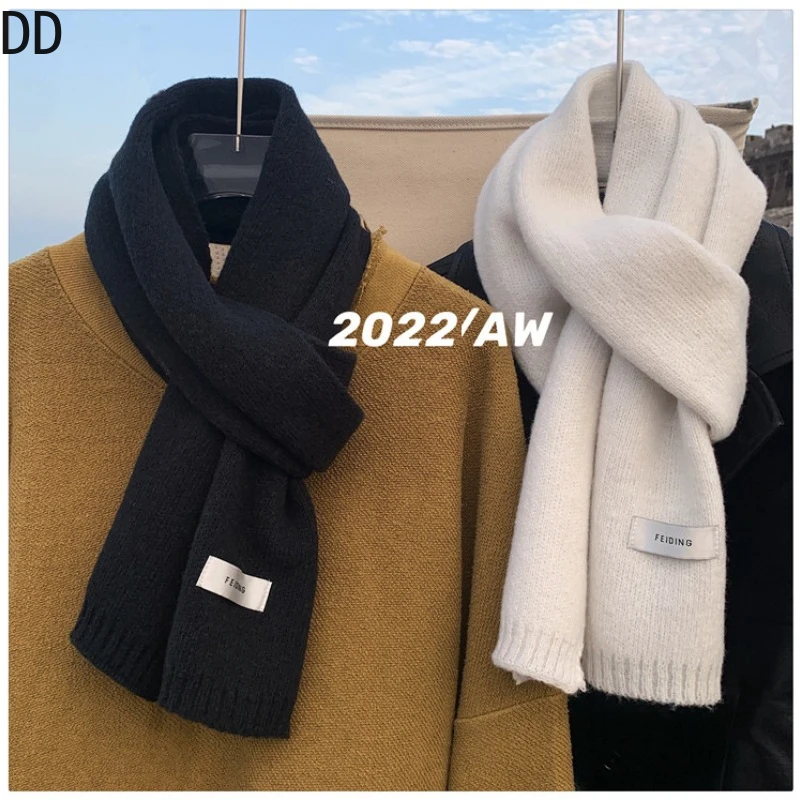 Simple Chic Solid Soft Scarf A - Wool Scarf Men 评论和价格