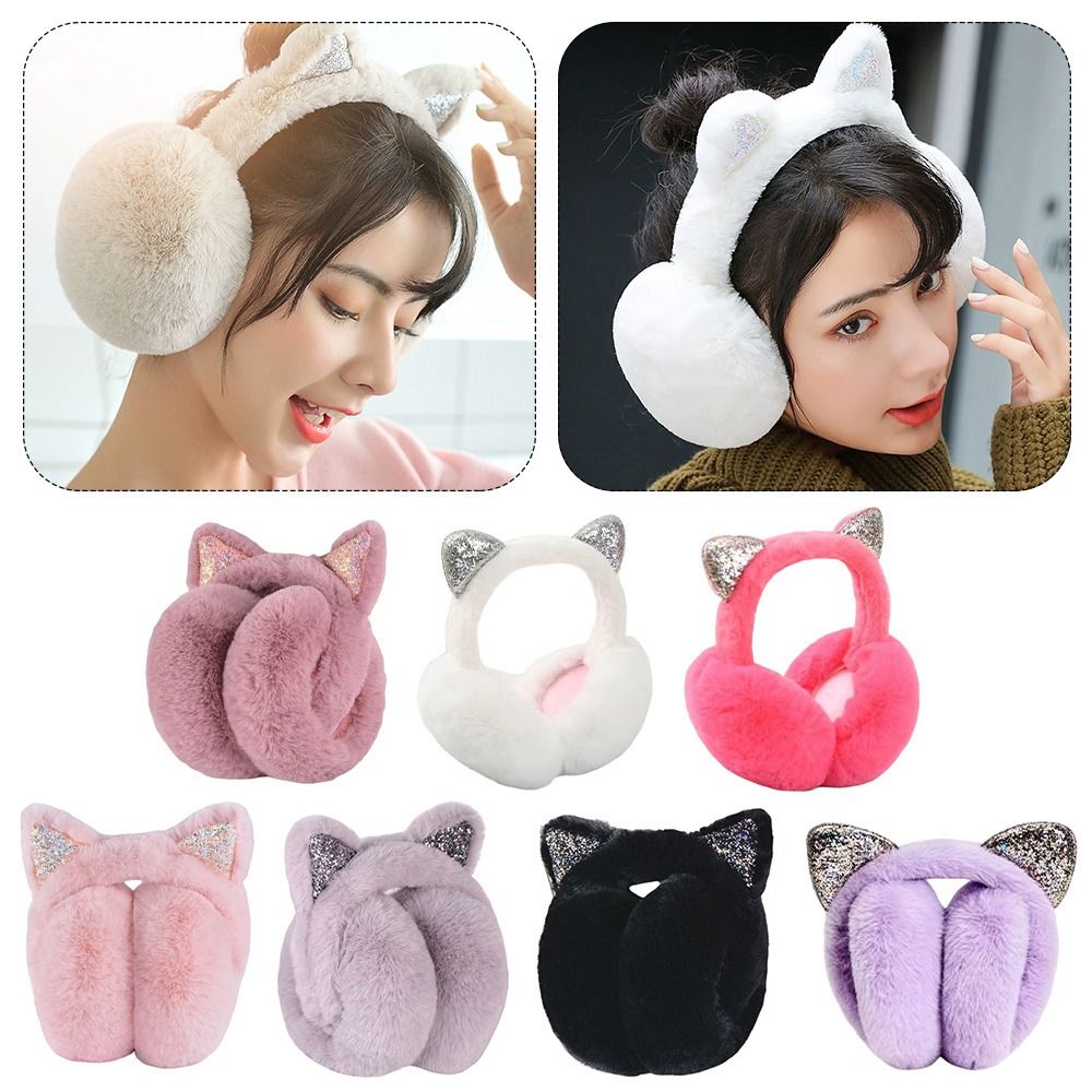 Cute Rabbit Design Animal Ear  - Earmuffs Foldable 评论和价格