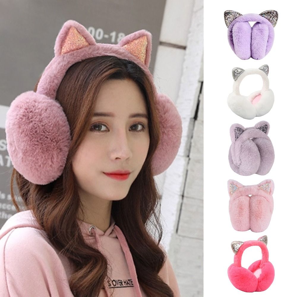 Cute Rabbit Design Animal Ear  - Earmuffs Foldable 评论和价格