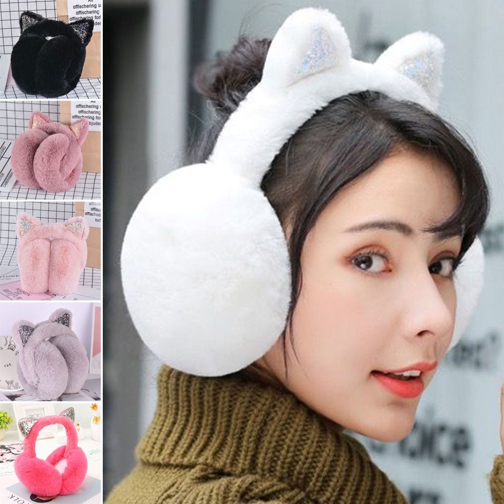 Cute Rabbit Design Animal Ear  - Earmuffs Foldable 评论和价格