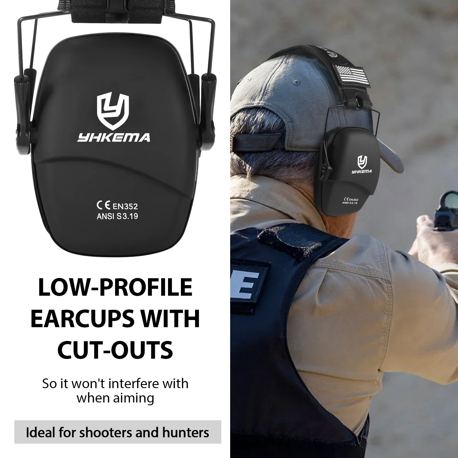 YHKEMA Safety Earmuffs for Sho - Earmuffs Foldable 评论和价格