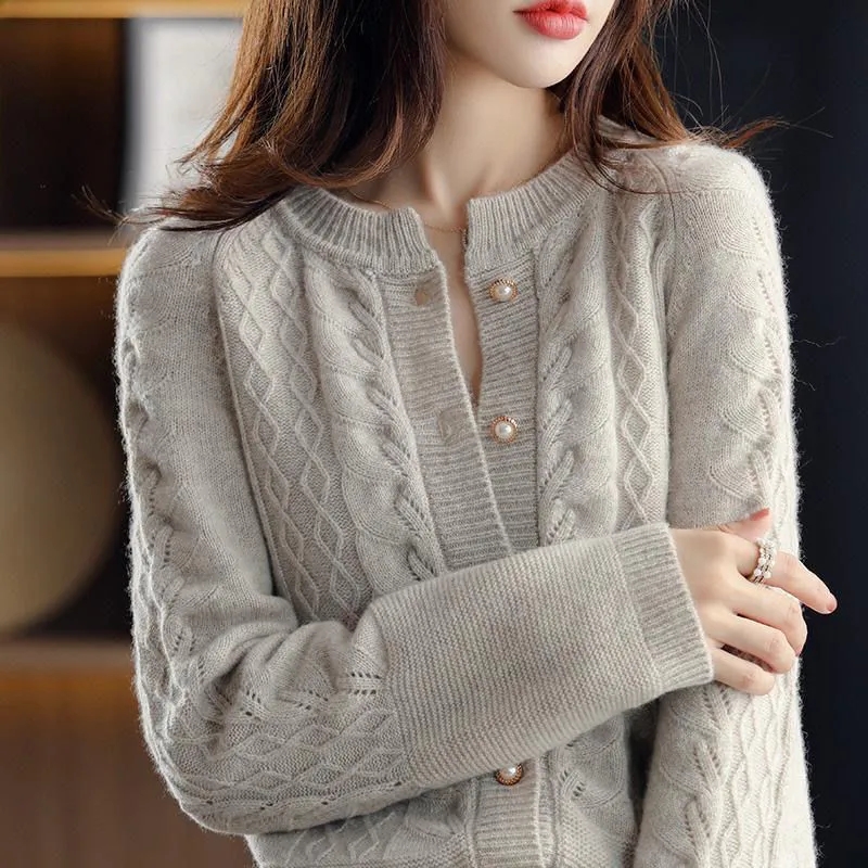 Vintage Knitted Cardigan Jacke - Wool Coat Peacoat 评论和价格