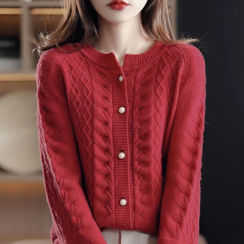 Vintage Knitted Cardigan Jacke - Wool Coat Peacoat 评论和价格