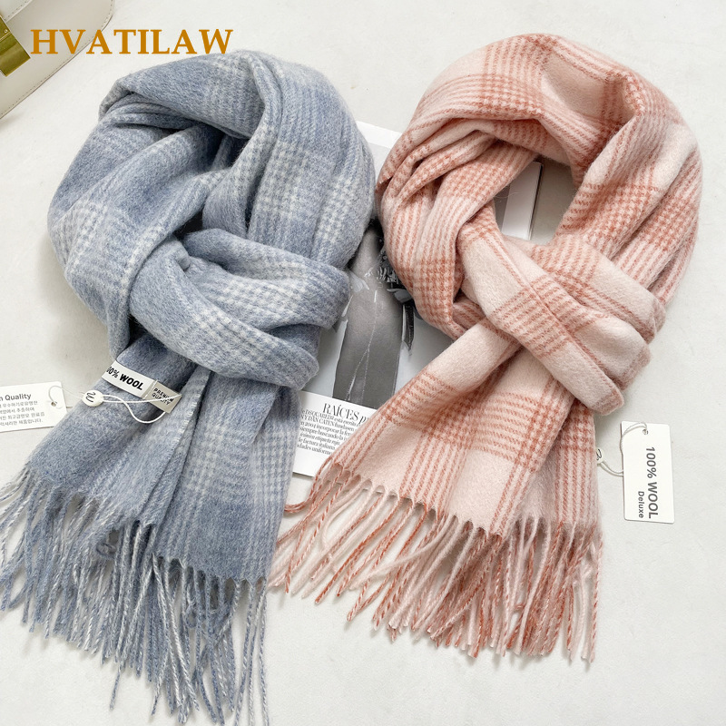 Winter Warm 100% Pure Wool Sca - Wool Scarf Men 评论和价格