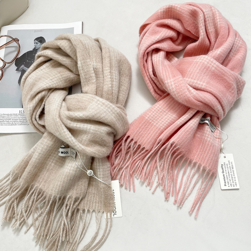 Winter Warm 100% Pure Wool Sca - Wool Scarf Men 评论和价格