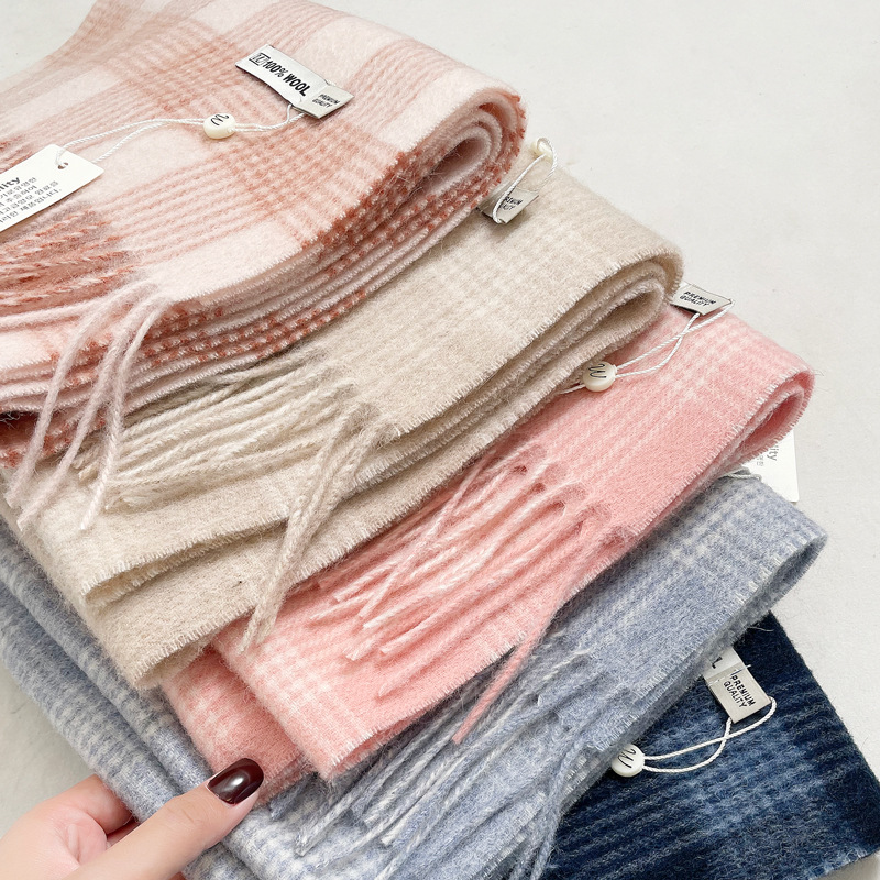 Winter Warm 100% Pure Wool Sca - Wool Scarf Men 评论和价格