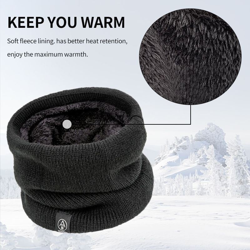 Winter Neck Warmer Double Laye - Neck Gaiter Fleece 评论和价格