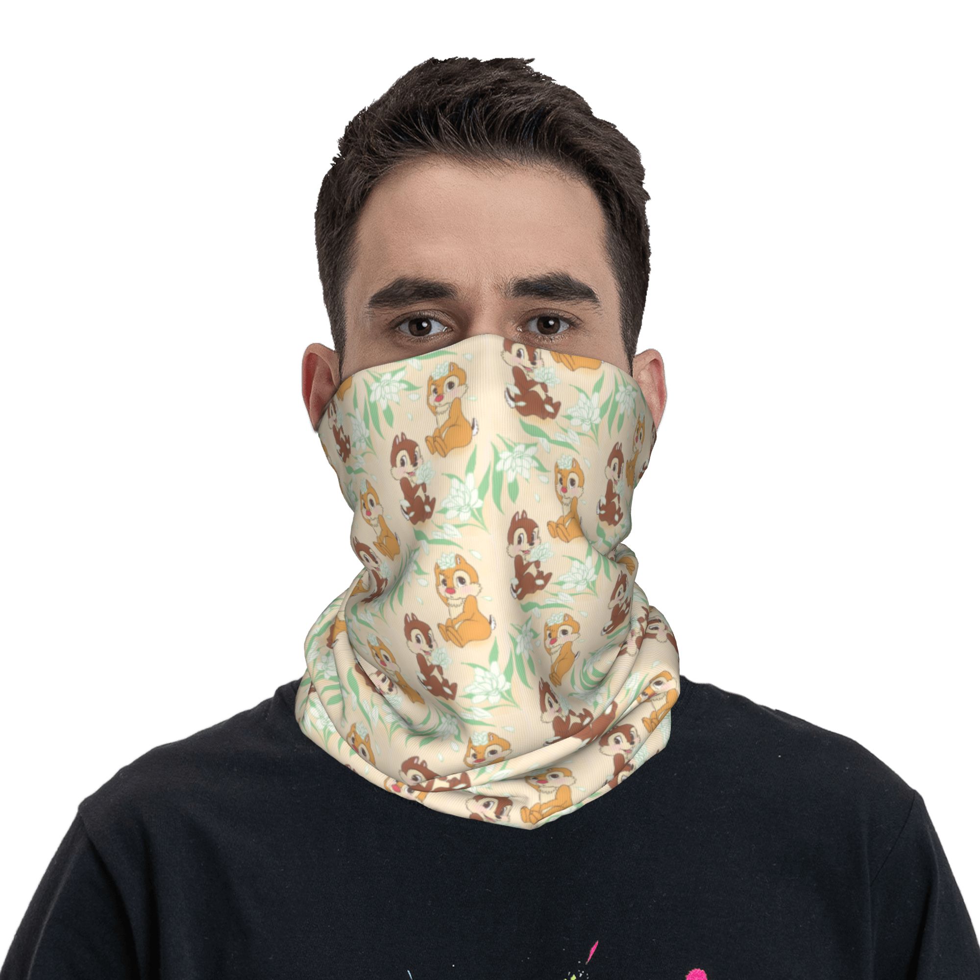 Custom Cute C-Chip And D-Dale  - Neck Gaiter Fleece 评论和价格