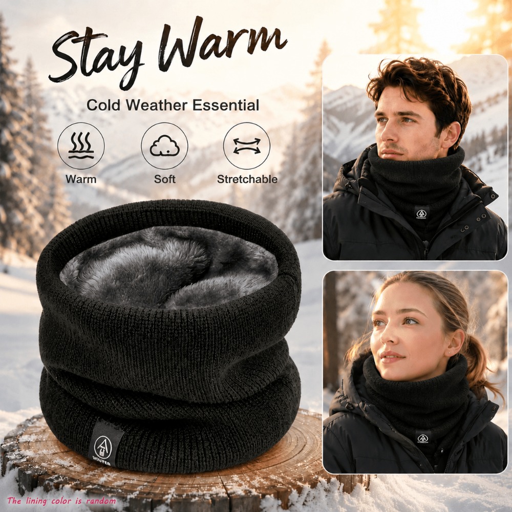 Winter Neck Warmer Men Knit Sc - Neck Gaiter Fleece 评论和价格
