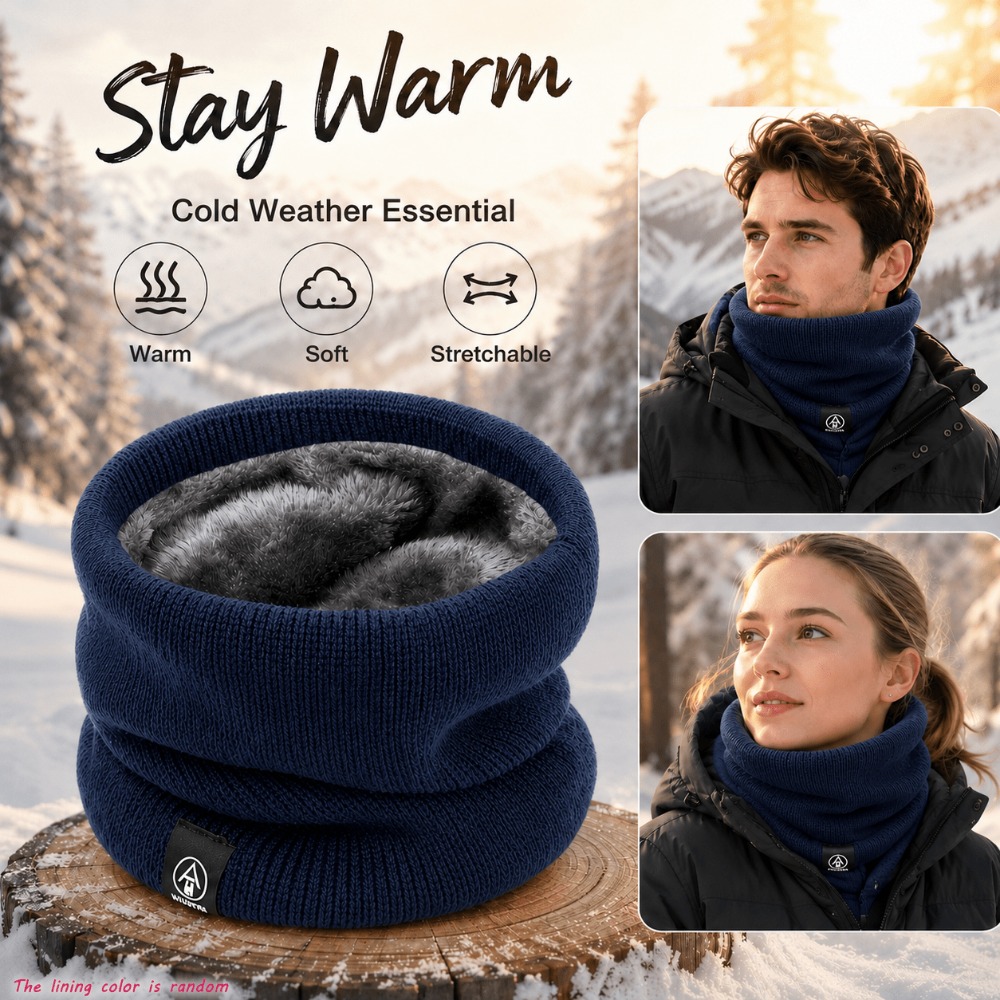 Winter Neck Warmer Men Knit Sc - Neck Gaiter Fleece 评论和价格