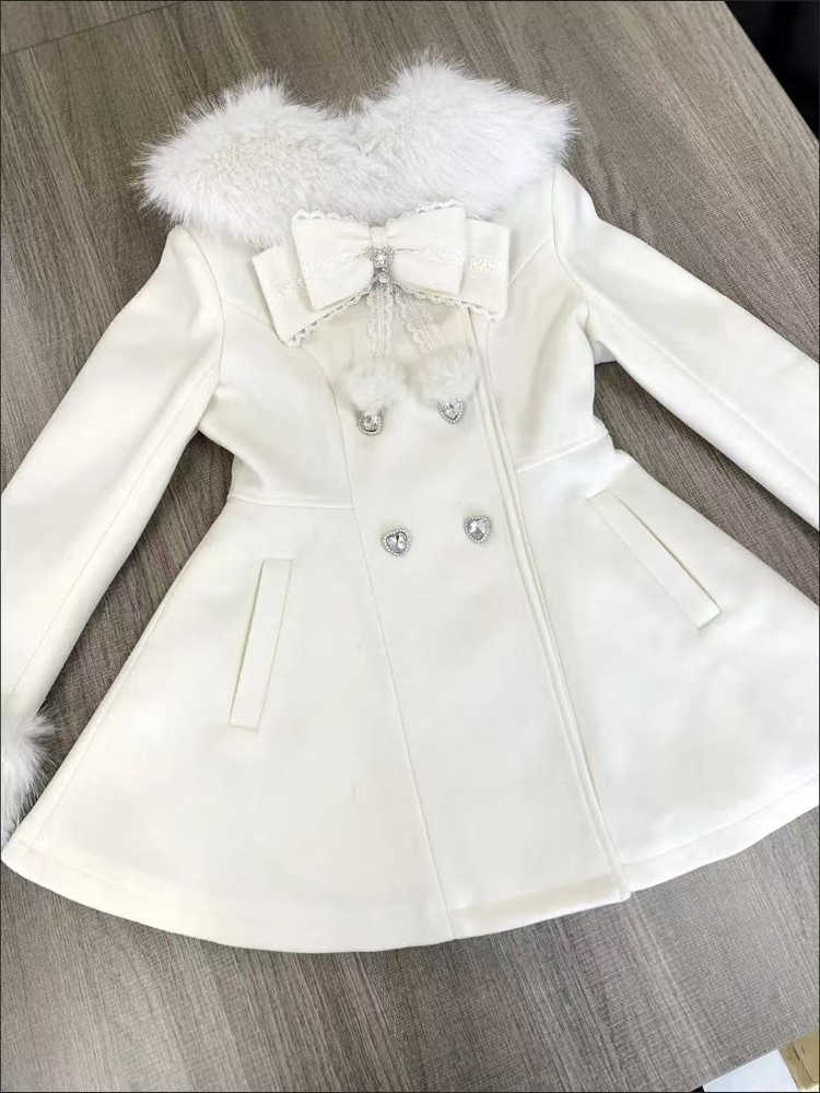 Japanese Autumn Winter Elegant - Wool Coat Peacoat 评论和价格