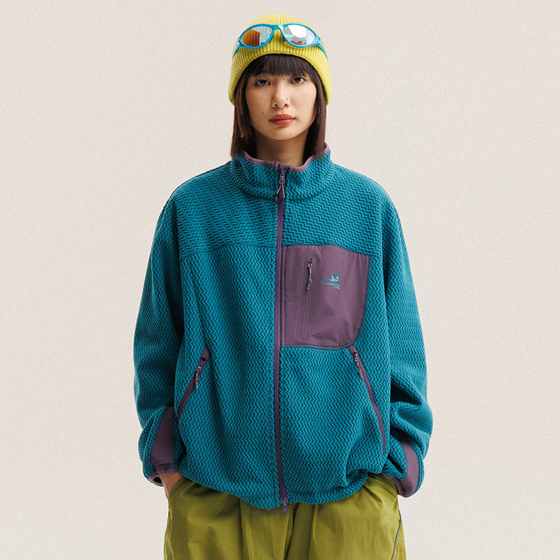 Autumn Winter Polar Fleece Wav - Wool Coat Peacoat 评论和价格