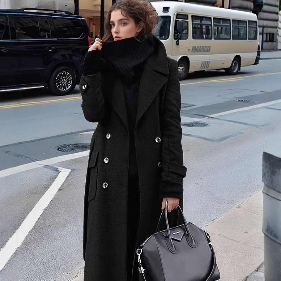 Autumn and Winter Temperament  - Wool Coat Peacoat 评论和价格