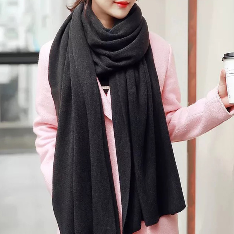 Solid Color Imitation Cashmere - Wool Scarf Men 评论和价格