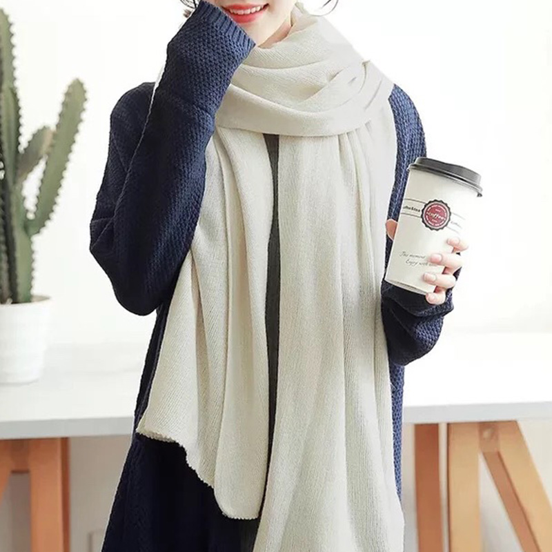 Solid Color Imitation Cashmere - Wool Scarf Men 评论和价格