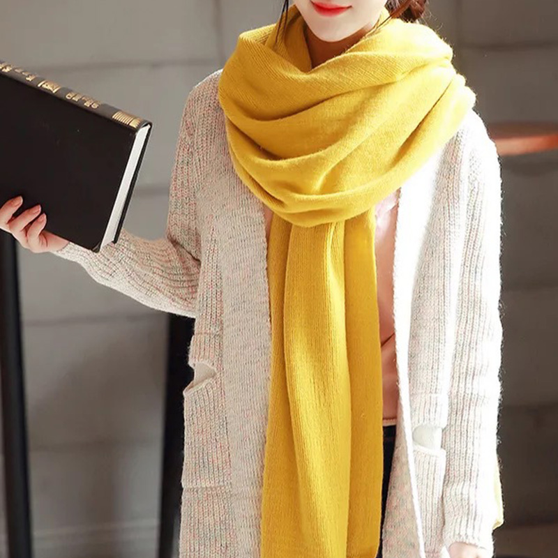 Solid Color Imitation Cashmere - Wool Scarf Men 评论和价格