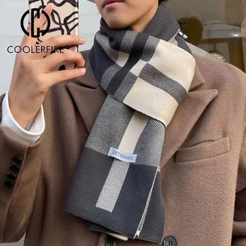 New Winter Men Scarf Keep Warm - Wool Scarf Men 评论和价格