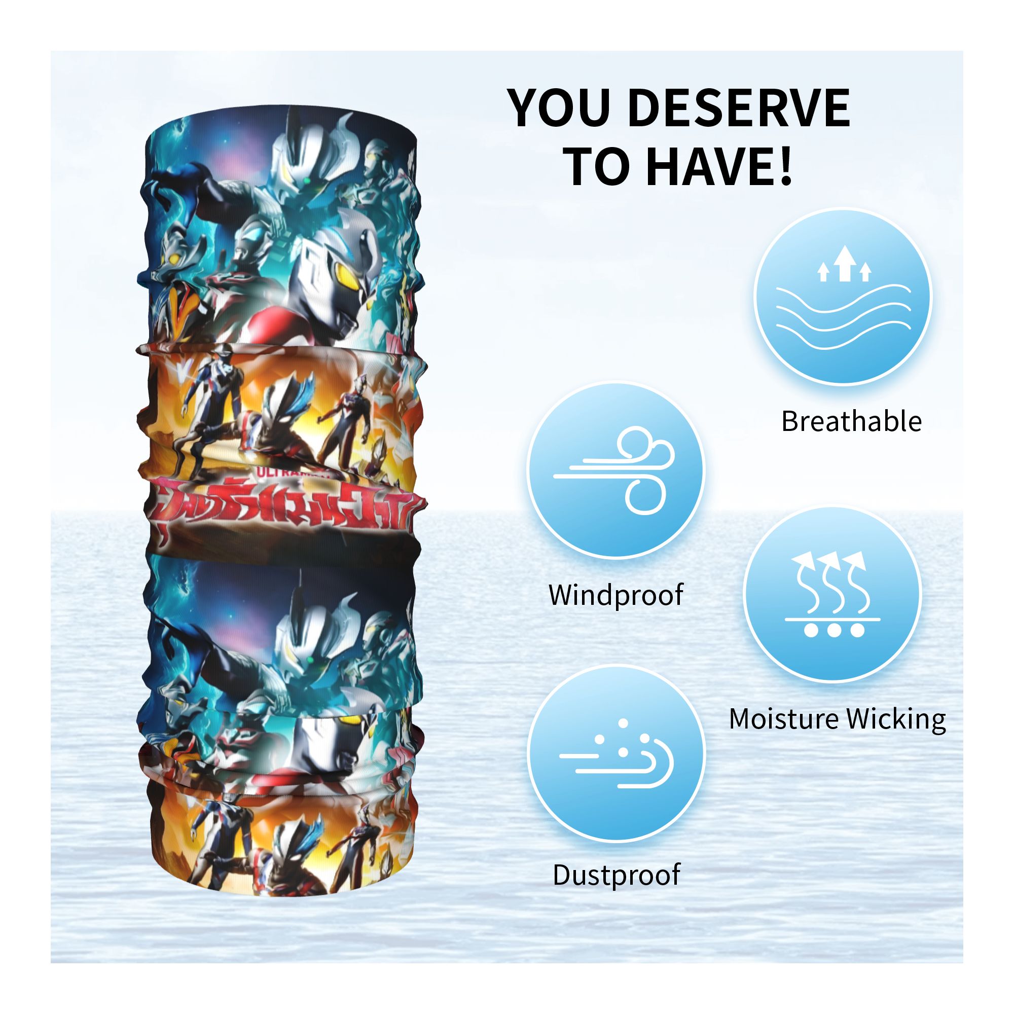 Custom Ultraman Japan Comic Ba - Neck Gaiter Fleece 评论和价格